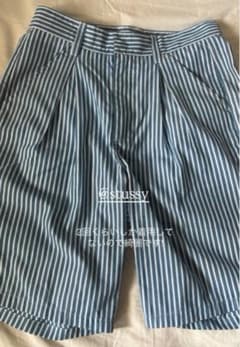 Stussy 青白ストライプ ショートパンツ - メルカリ