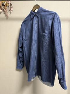 COMOLI ダークブルーデニム長袖シャツ COMOLI ダークブルー デニム長袖シャツ - メルカリ