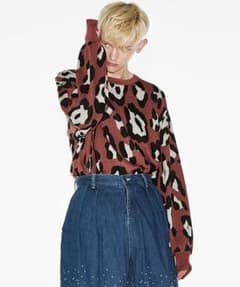新品未使用　シャリーフ ニットLEOPARD JQ L/S PULL-OVERのサムネイル