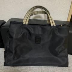 マザーズバック　ダックス　チェック　美品　カバン　鞄　ブラック　シンプルのサムネイル