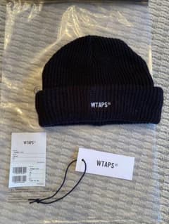 WTAPS ニット帽 ビーニー ブラック - メルカリ