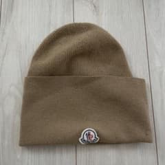 MONCLE モンクレール ベージュ ニット帽 ニットキャップ - メルカリ