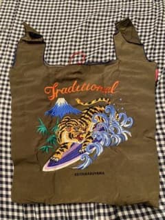 ＊＊　KEITA MAUYAMA  虎柄　エコバッグ　カーキ　＊＊のサムネイル