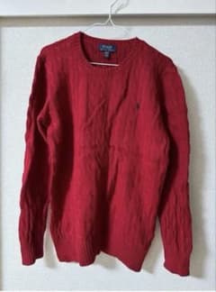 POLO RALPH LAUREN ケーブルニット セーター 赤のサムネイル