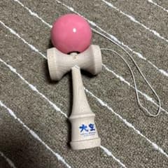 日本けん玉協会認定 競技用けん玉「大空」単色 ピンク 国産品のサムネイル