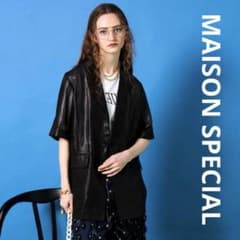 MAISON SPECIAL シアーバックオープン　ジャケット　ブラック MAISON SPECIAL シアーバックオープン ジャケット ブラック - メルカリ
