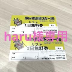 駒ヶ根高原スキー場　1日リフト券　2枚のサムネイル