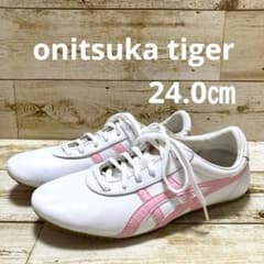 onitsuka tiger 스포츠 스타일 슈즈 화이트 핑크 24.0㎝