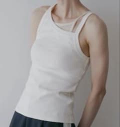 MANOF SHEER LAYERED TANK TOP 화이트
