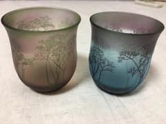 北一硝子 グラス 二重色 ペアのサムネイル