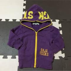 紫のロゴパーカー size80 男女兼用のサムネイル