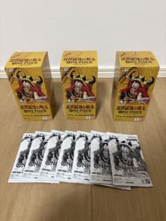 【テープ付き未開封】ワンピースカード世界最強の戦士 3BOX ＋ プロモ7パックのサムネイル