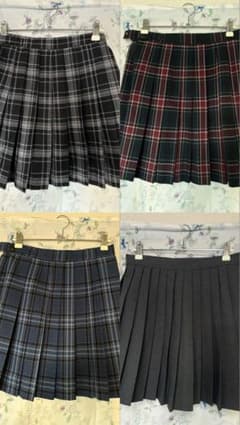 チェック柄プリーツスカート4点セットのサムネイル