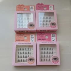 KKONG LASH コンラッシュ ノーグルーつけまつげ 4箱 韓国ダイソー