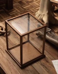 Brand new with tags Classic display case Antique glass ornament Wood