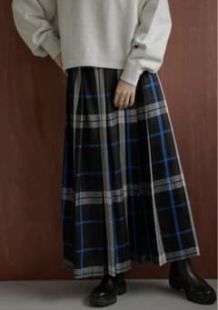 アーバンリサーチサニーレーベル　チェックプリーツイージースカートのサムネイル