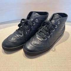 GUCCI ハイカットスニーカー グッチ 391499 36 Gシマレザー牛革 - メルカリ