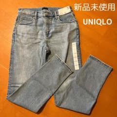値下げ！　ユニクロ ストレッチスリムストレートジーンズ ☆ 27 丈長め 未使用のサムネイル