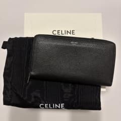 美品】CELINE 箱袋付 長財布 ラウンドジップ ウォレット 黒黄 - メルカリ