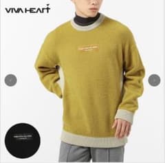 VIVA HEART Men's Golf Wear Sweater, Boucle Knit, Yellow