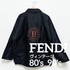 FENDI】ナイロンジャケット/ヴィンテージ/アウター ブラック 黒 - メルカリ