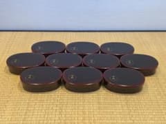 輪島塗 角藤漆器店謹製 溜塗小判型弁当箱 10客 共箱 - メルカリ