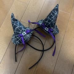 魔女の帽子 カチューシャ パープル　2点セットのサムネイル