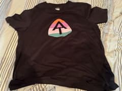 MERRELL メレル Tシャツ メンズ XL ブラック カラフルロゴ