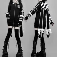 DimMoire 汎用うさぎパーカー　Black&Gray Gloomy DimMoire 汎用うさぎパーカー black＆white GLOOMY - メルカリ
