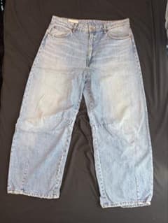 ZARA デニムパンツ ライトブルー ワイドシルエットのサムネイル