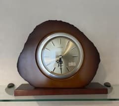 SEIKO セイコー QZ451T 置時計 木製 昭和レトロ 動作確認済 年輪