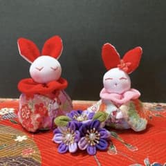ちりめん細工 お地蔵さん うさぎ つまみ細工 - メルカリ