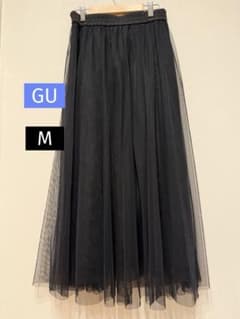 GU チュールロングスカート ブラック Mのサムネイル
