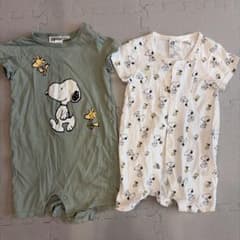 H&M スヌーピー ロンパース 2枚セット 92cmのサムネイル