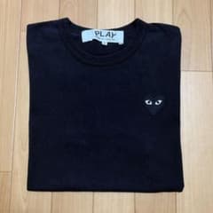 コムデギャルソン Tシャツ 黒 ハート黒 サイズSのサムネイル