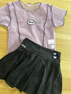 【再値下げ】ANAP KIDS シアーTシャツ&プリーツスカートのサムネイル