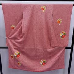 BY☆4954☆ 子供着物 七五三 女の子 四つ身 襦袢付き 絞り染め 美品