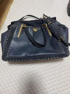 COACH スタッズ ショルダーバッグ ネイビーのサムネイル