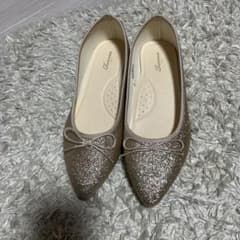 Rowena ラメ フラットシューズ パンプス 24.0cmのサムネイル