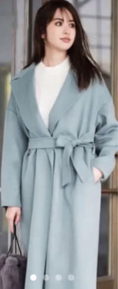 美品　　ロングコート　グリーンのサムネイル