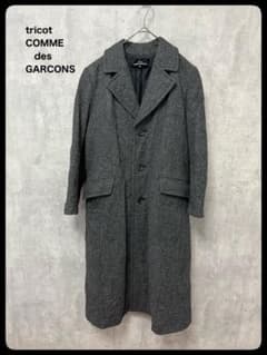 tricot COMME des GARCONSシワ加工ウールシングルコート - メルカリ