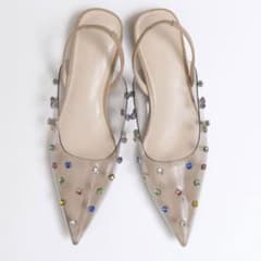 シールームリン　ビジュークリアミュール　M SeaRoomlynn - searoomlynn ビジュークリアミュール Mサイズの通販 by