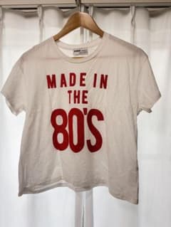 ZARA TRAFALUC Tシャツ M 白 赤 80’s ロゴ プリントのサムネイル