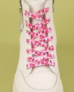 靴紐 迷彩柄 濃いピンク 120cmのサムネイル