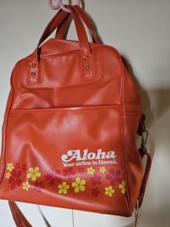 70s Aloha Air lines エアラインバック 縦長 美品 - メルカリ