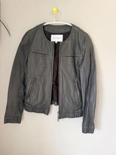 ビューティーアンドユース　羊革　グレー レザージャケット