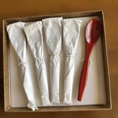輪島塗り朱塗り スプーン 5本セット 未使用 - メルカリ