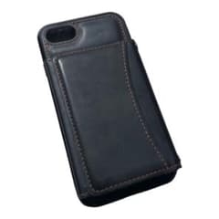 iPhone8/7 ケース　黒　ブラック　カード収納付きのサムネイル