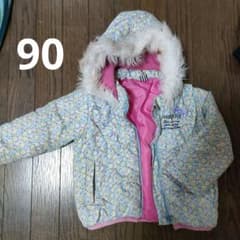MARARJUE 花柄 中綿コート フード付き　90