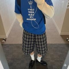 チェックショーツ 7部丈 ハーフパンツ チェック y2k archive - メルカリ
